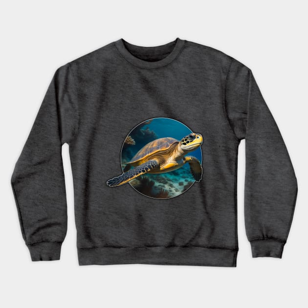 Sea Turtle Crewneck Sweatshirt by Graphic Dinosaur